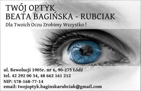 Badanie wzroku, nowe okulary, soczewki kontaktowe, naprawa oprawek, płyny, akcesoria, etui - Twój Optyk Łódź